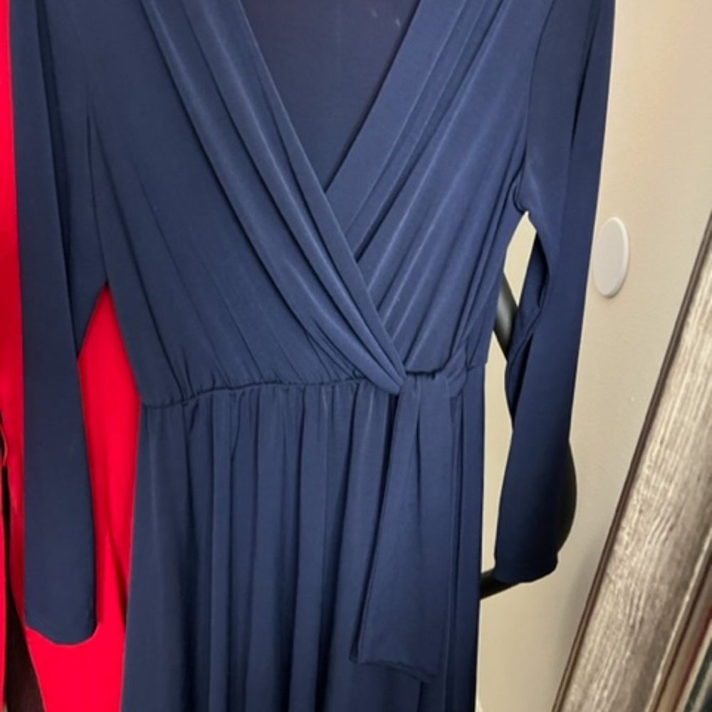 Navy Blue Wrap Dress Size Small